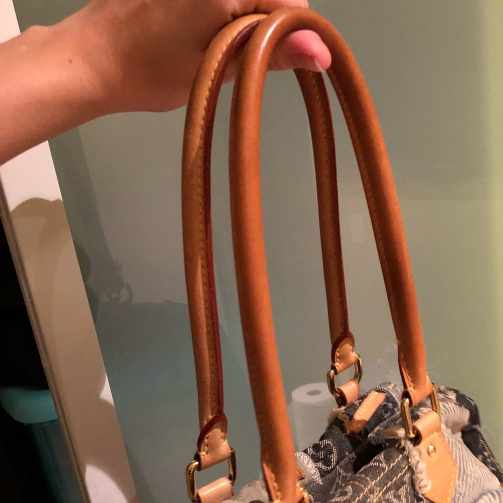 Louis Vuitton Monogram Patchwork Purse Denim RARE - Picture 7 of 8